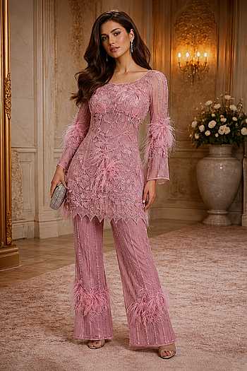 Embroidered Kurta & Sharara Set