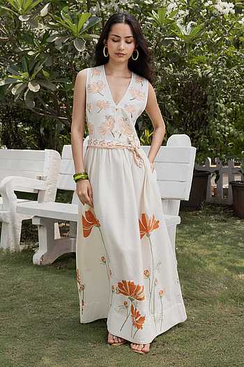Floral Embroidered Maxi Dress