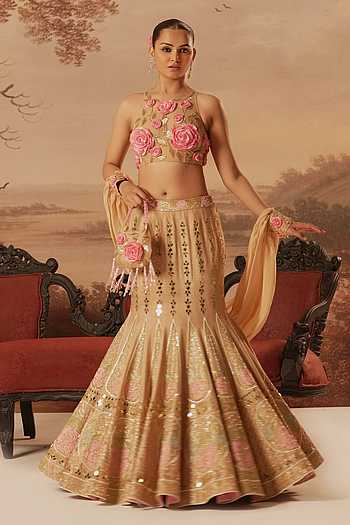 Embroidered Mermaid Cut Lehenga Set