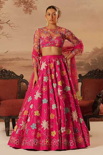 Hand Embroidered Lehenga Set