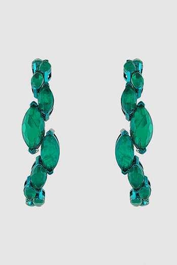 Seraphine Emerald Hoop Earrings