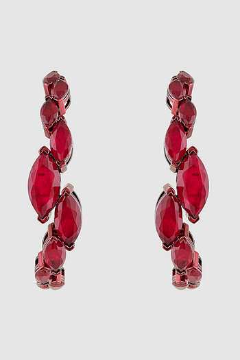 Aurelia Ruby Hoop Earrings