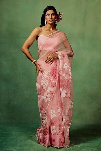 Sona Hand Painted Saree With Unstitched Blouse Piece