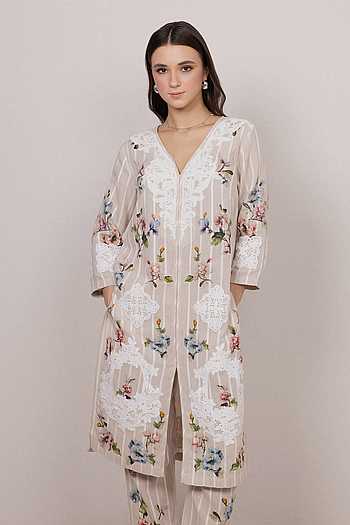 Palmona Floral Print Tunic & Pant Set