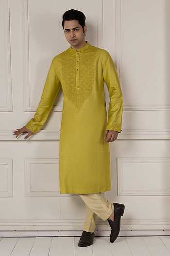 Moss Green Embroidered Kurta Set