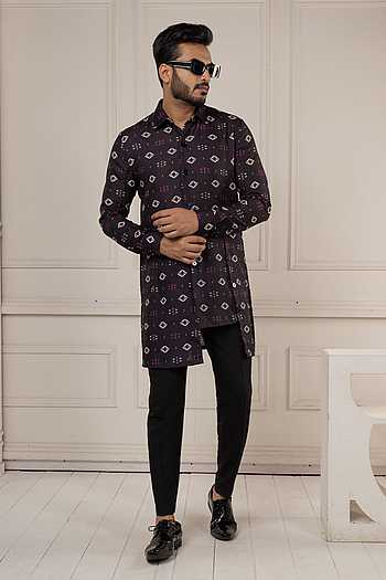 Ikat Print Short Kurta Set