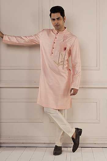 Blush Pink Embroidered Kurta Set