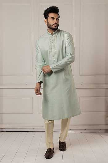 Mint Gota Embroidered Kurta Set