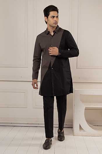 Color Block Kurta Set