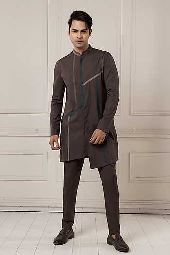 Charcoal Short Kurta Set
