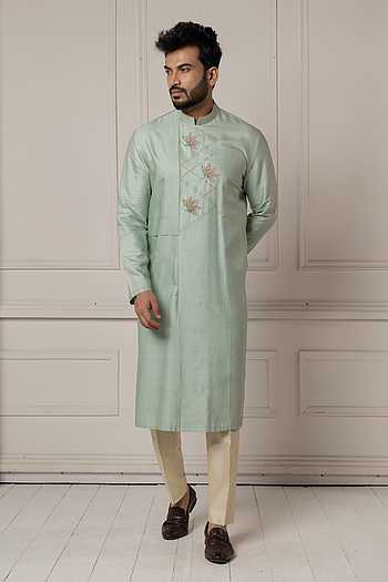 Mint Embroidered Kurta Set