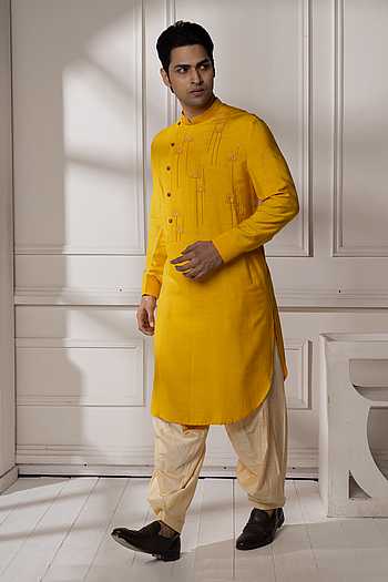 Hand Painted Pathani Kurta Set