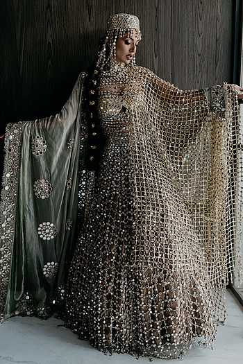 Tarakini Mirror Embellished Bridal Lehenga Set