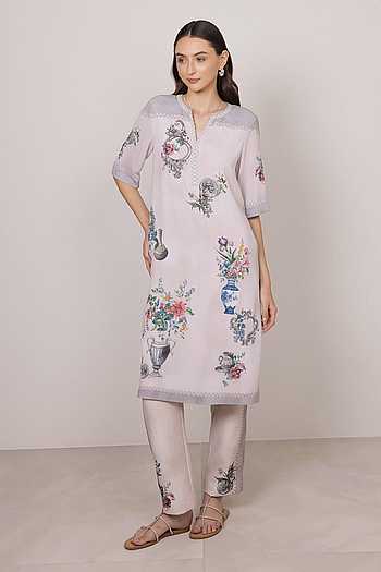 Avela Floral Print Tunic & Pant Set
