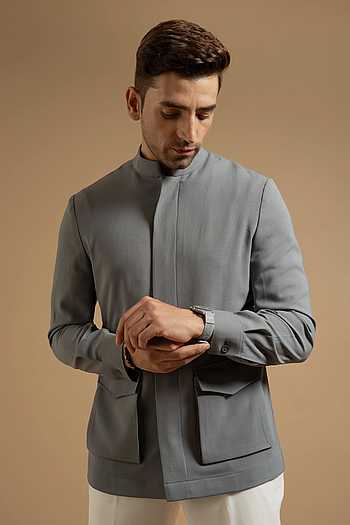 Steel Grey Structured Jacket