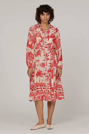 Onia Printed Dress With Belt