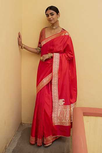 Kalamayi Saree With Running Blouse