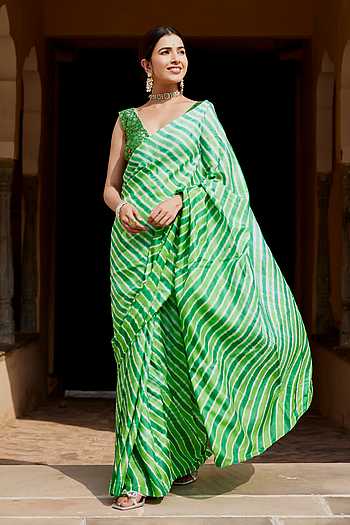 Lehriya Pure Tussar Silk Saree Set