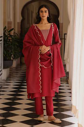 Azrina Embroidered Bodice Kurta Set
