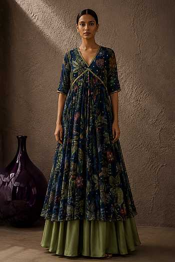 Aleena Printed Anarkali Set