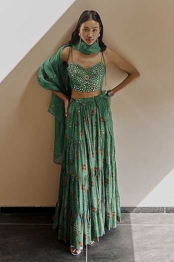 Floral Print Skirt Set