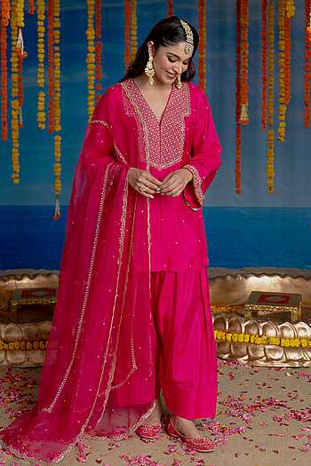 Vivid Embroidered Kurta Set
