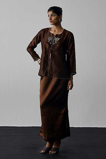 Hand Embroidered Top & Skirt Set
