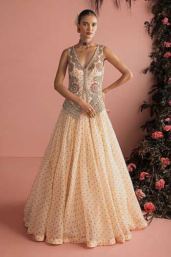 Raisa Floral Embroidered Jacket & Skirt Set