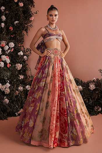 Reemsha Printed Skirt & Bustier Set