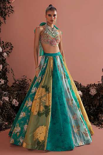 Zarinah Floral Print Skirt & Bustier Set