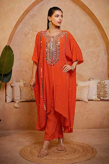 Tarana Embroidered Kaftan & Pant Set