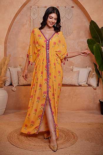 Saba Floral Print Kaftan
