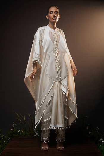 Embroidered Kaftan & Pant Set