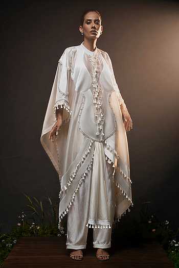 Embroidered Kaftan & Pant Set