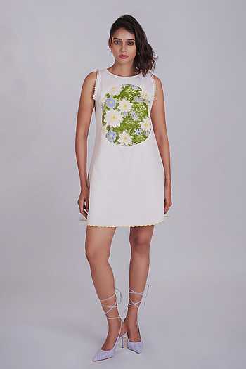Frontal Lace Cotton Dress