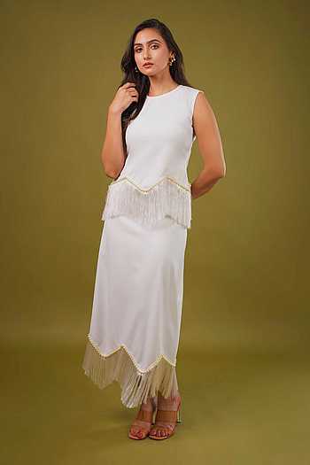 Fringed Top & Skirt Co-ord Set