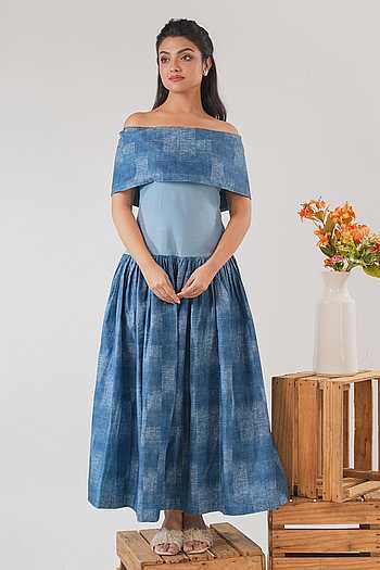 Off Shoulder Printed Dress