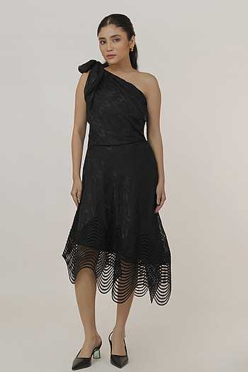 One Shoulder Lace Dress