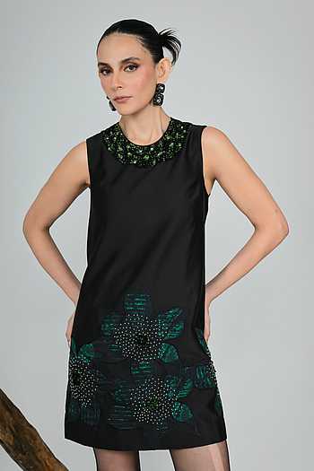 Moonflower Mini Silk Dress