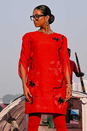 Crimson Current Short Dress