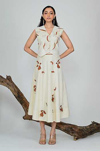 Earth & Orchid Skirt Set