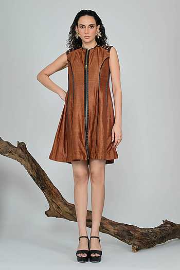 Caramel Sculpted Dress