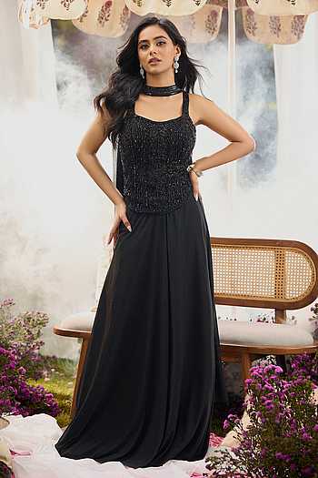 Embroidered Top Palazzo Set