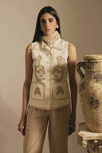 Iris Applique Work Shacket