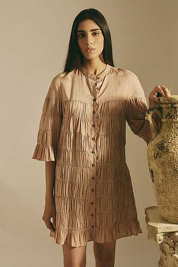 Pink Cotton Linen Dress