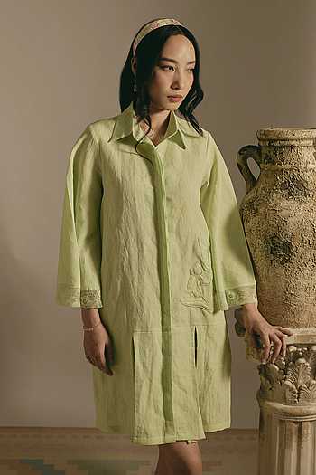 Lime Reverie Shirt Dress