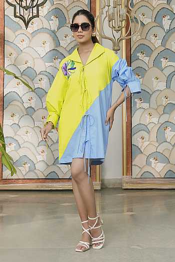 Aster Colorblock Shirt Dress