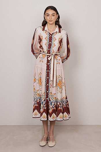 Vera Tier Shirt Dress With Belt
