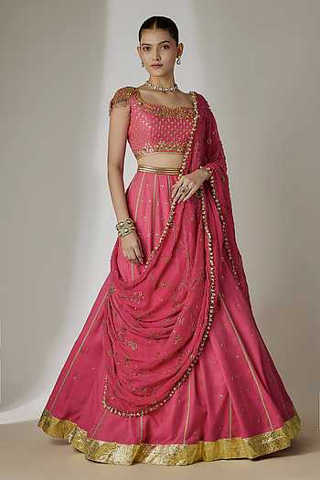 Hand Embroidered Lehenga Set
