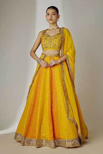 Hand Embroidered Lehenga Set